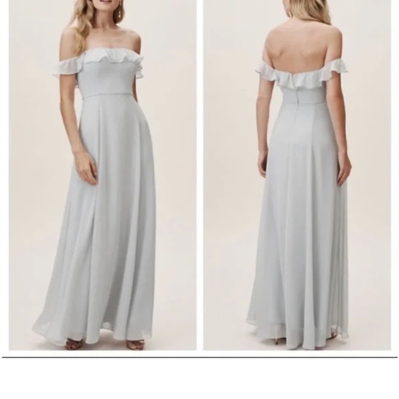 BHLDN Macau Dress in Fog size 2 - Picture 2 of 5